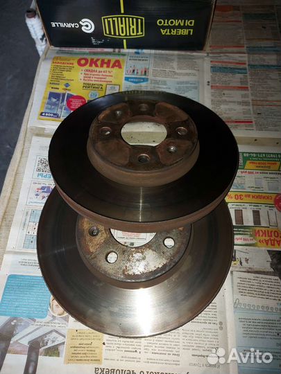 Тормозные диски передние solaris rio 2 шт