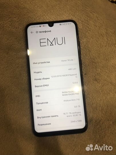 HONOR 10 Lite, 3/32 ГБ