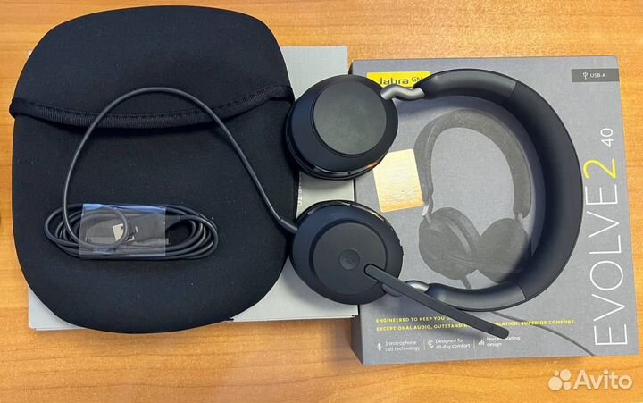 Гарнитура Jabra Evolve2 40, USB-A, MS Stereo