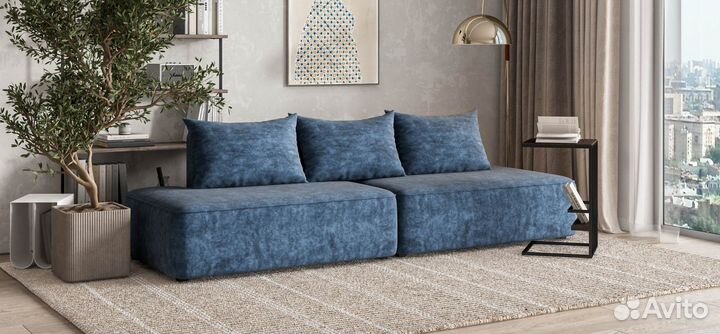 Диван king twin Велюр royal топаз