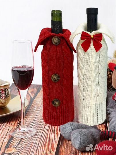 Праздничные чехлы на бутылки