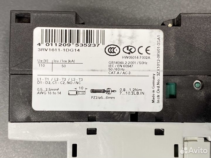 Siemens 3RV1611-1DG14 новый, 2 шт