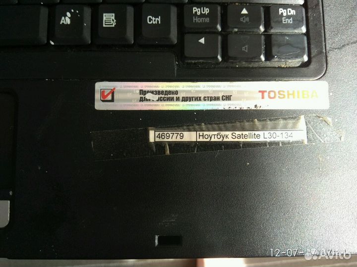 Toshiba l30-134 на запчасти