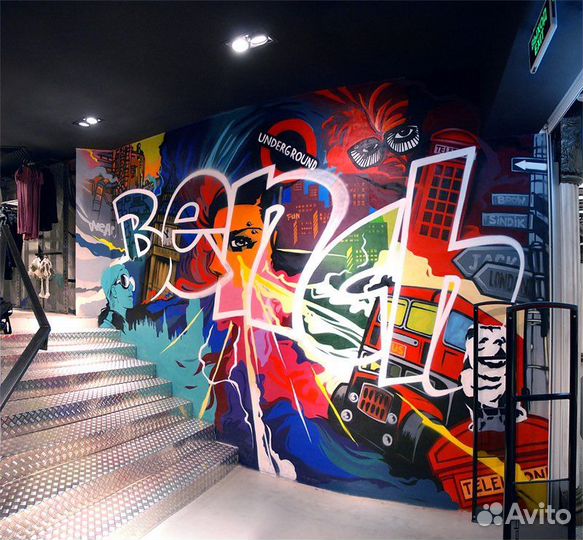 Роспись стен граффити оформление услуги художника
