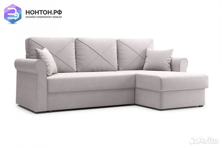 Диван угловой дельфин Лира бежевый