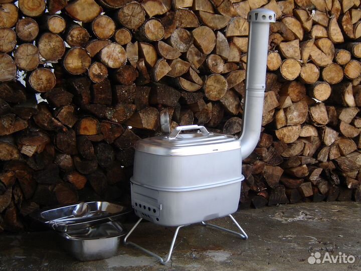 Печка Дымок туристическая переносная металлическая