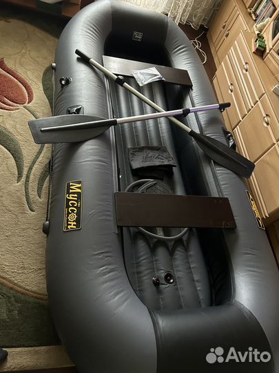 Лодка надувная двухместная пвх Мусон для рыбалки