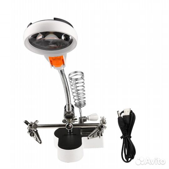 Лупа третья рука 4.5 x 65 11x17 с подсветкой