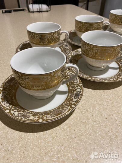 Чайный сервиз 6 пар (6 чашек с блюдцами)