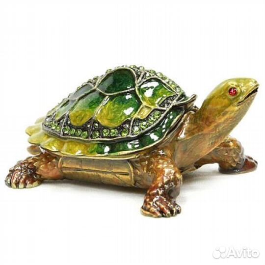 Шкатулка со стразами Черепаха