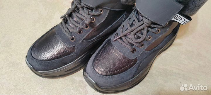 Женские сапоги. Замшевые. 37 р-р