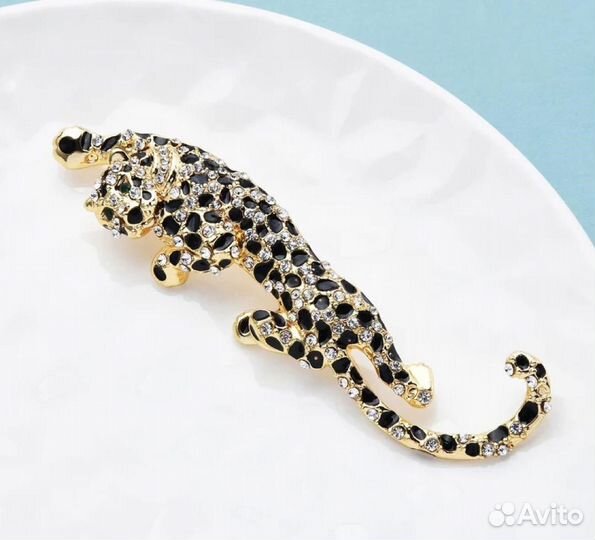 Брошь Кулон Леопард Элитная бижутерия Люкс