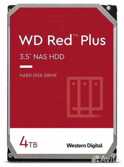 Жесткий диск WD Red Plus WD40efzx, 4тб, HDD, SATA