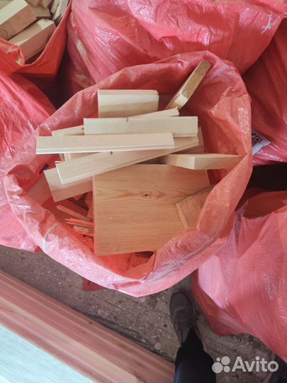 Дрова, обрезки сухой доски, сосна