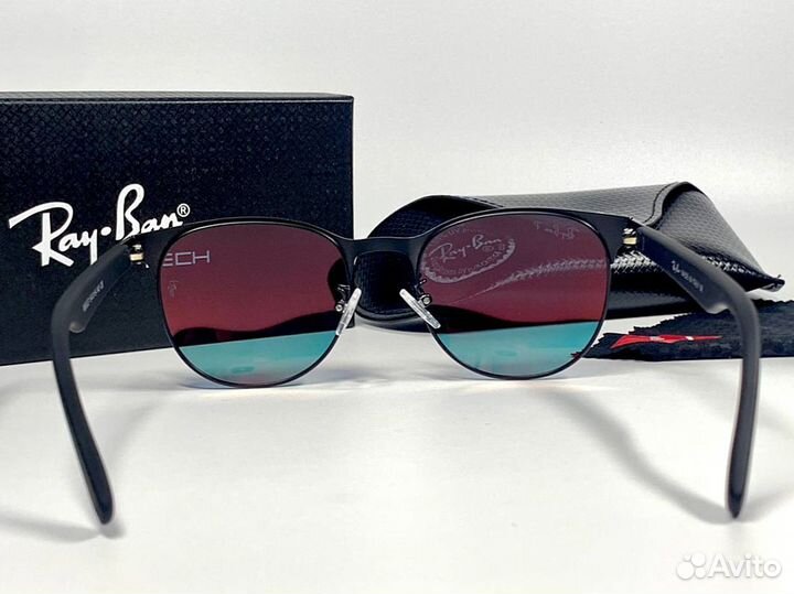 Очки Ray Ban красный градиент