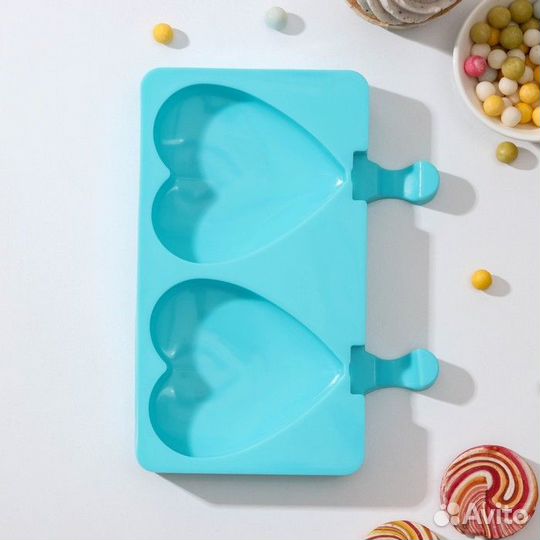 Форма для мороженого «Сердечко», 19,5142,5 см, 2 я