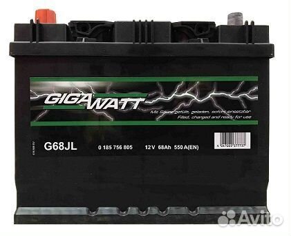 Новый аккумулятор Gigawatt G68JL (80D23R)