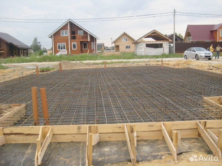 Фундамент. Отмостка фундамента. Бетонирование