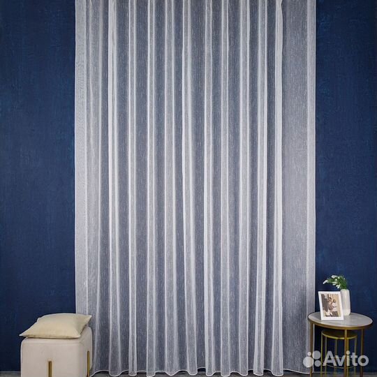 Тюль селена айвори готовый на окна пошив