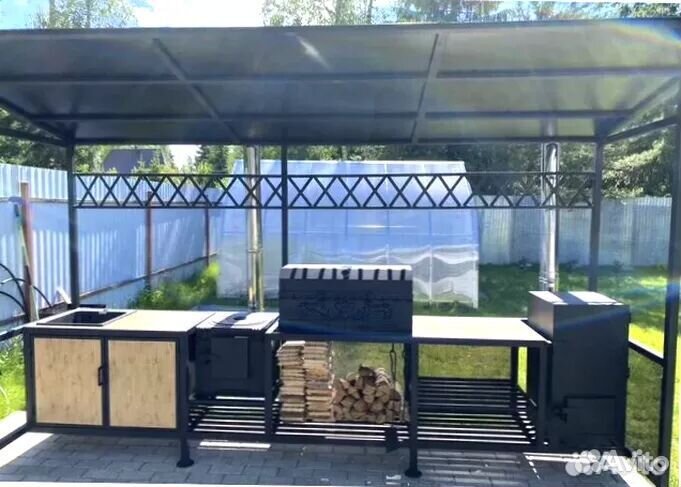 Мангал С печкой под казан