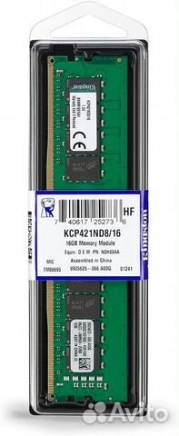 Память Kingston KCP421ND8/16 16GB DDR4 2133MT/s