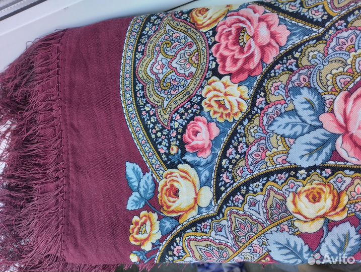 Павлопосадский платок шерсть