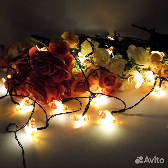 Гирлянда садовая пчёлки, на солнечной зарядке