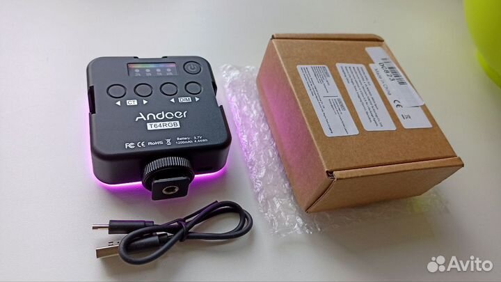 Видеосвет RGB Andoer, 65 ламп, 10+ режимов