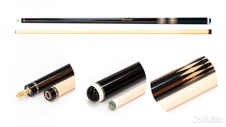 Кий пирамида 2-pc Vantex (черный граб, дебито, гра