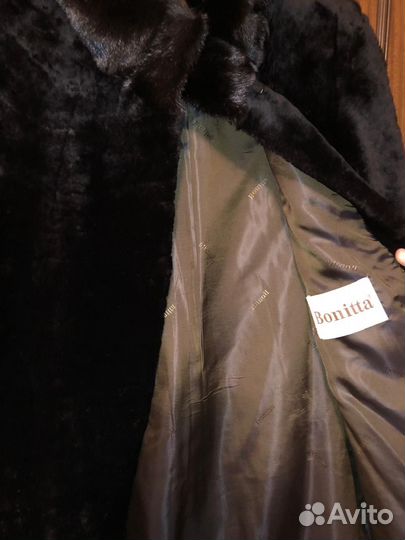 Шуба мутоновая с капюшоном 44 размер
