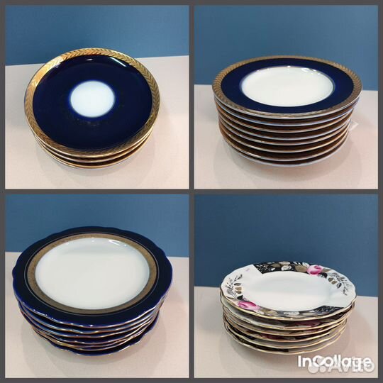 Тарелки,блюдца лфз кобальт