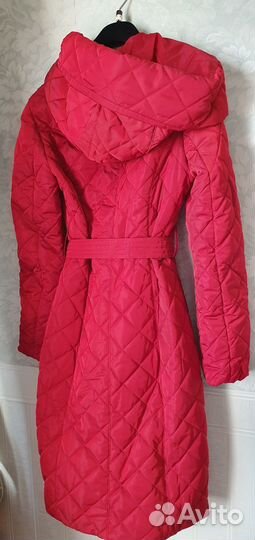 Пуховик женский демисезонный бордо