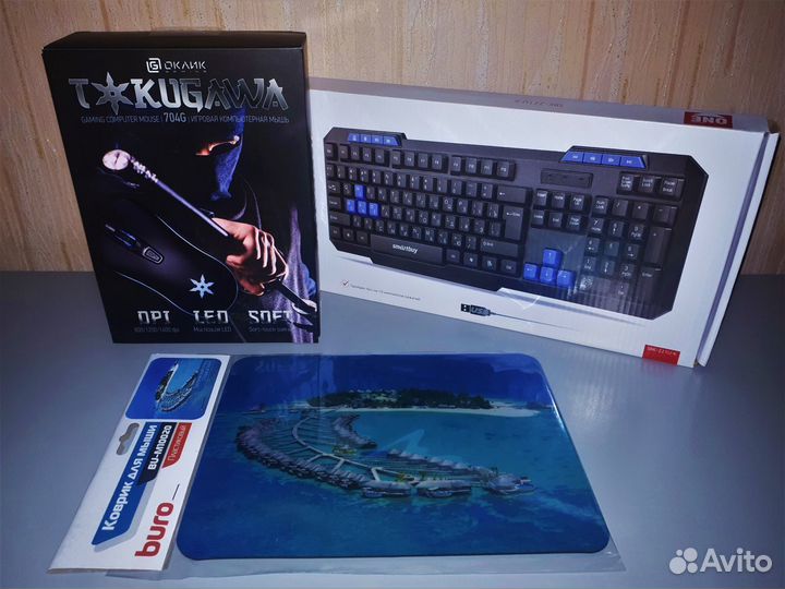 Новый набор Клавиатура Мышь и Коврик Smart Game 3X