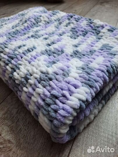 Вязаный плед детский