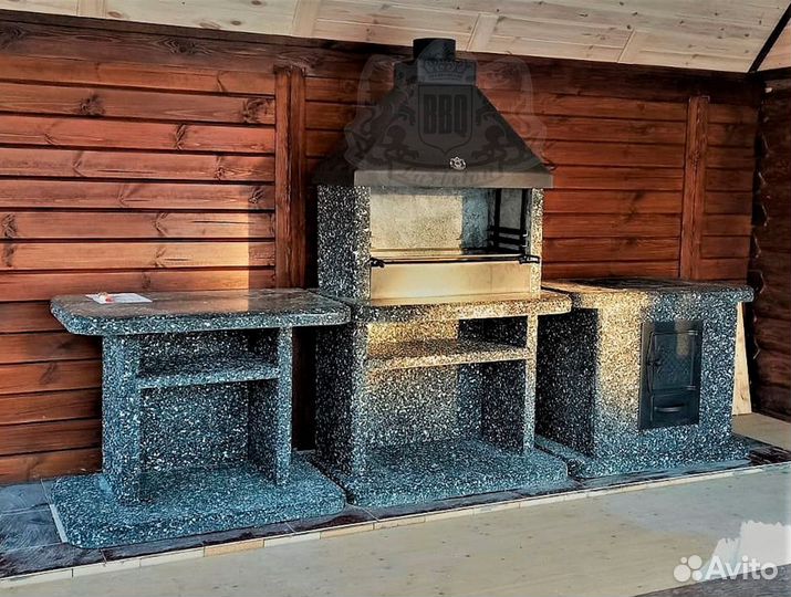 Барбекю зона с доставкой до участка