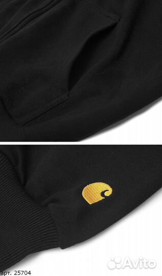 Худи Carhartt double logo Черное