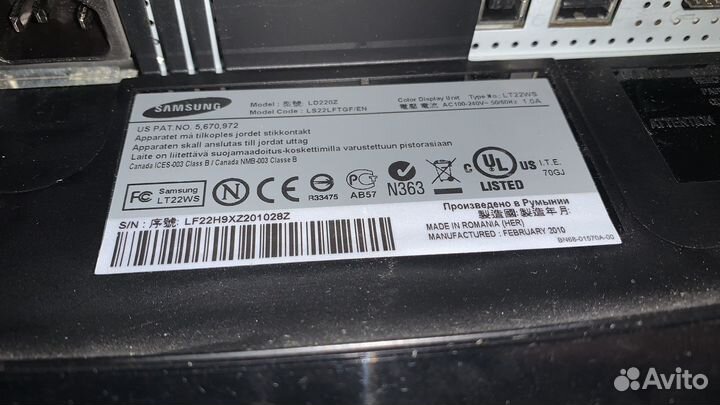 Монитор samsung 22 дюйма