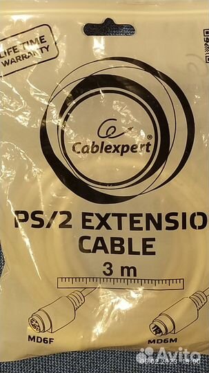 Кабель PS/2 Cablexpert MDF6F/MD6M 5С, 3м