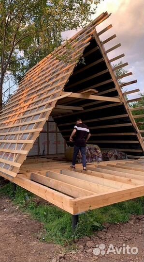 Дом а фрейм 6 х 8 м под ключ