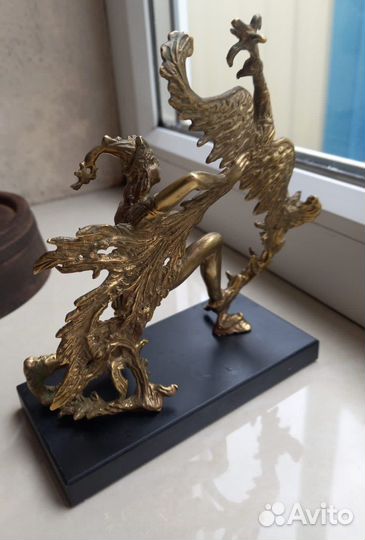Статуэтка «Иван-царевич и Жар-птица» бронза камень