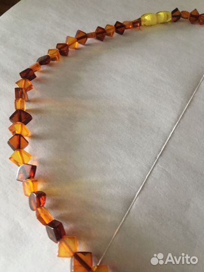 Винтажные бусы под янтарь