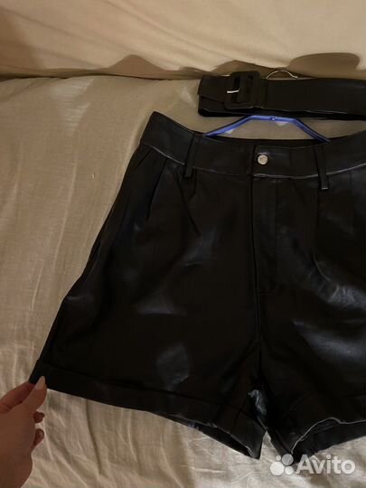 Шорты кожаные новые