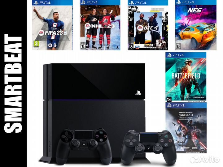Sony PlayStation 4, Гарантия 6 месяцев + Игры