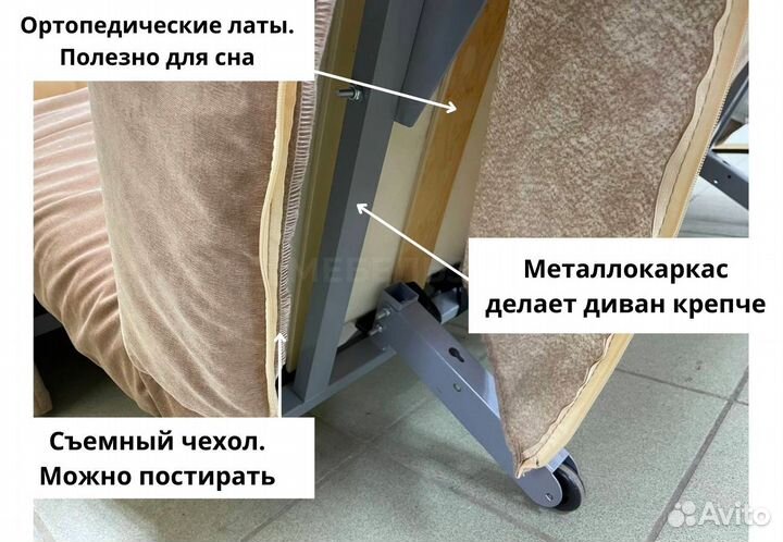 Диван-кровать Токио город, серо-синий
