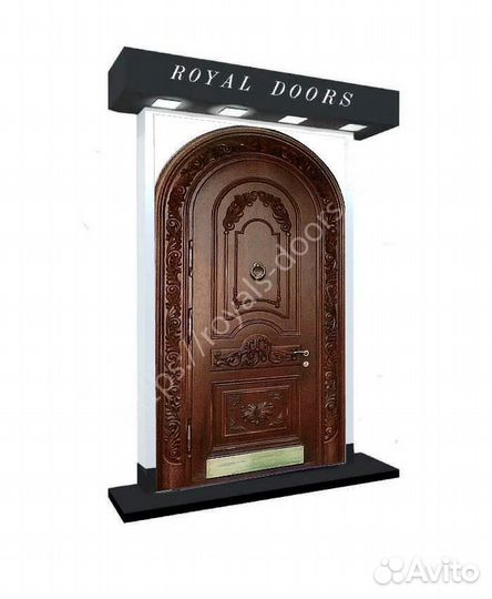 Арочная входная дверь мдф