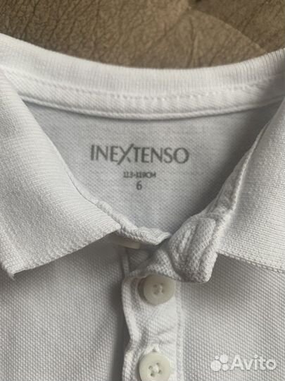 Белое поло футболка 116