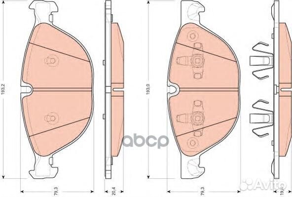 Колодки тормозные дисковые передн bmw: x5 4.8