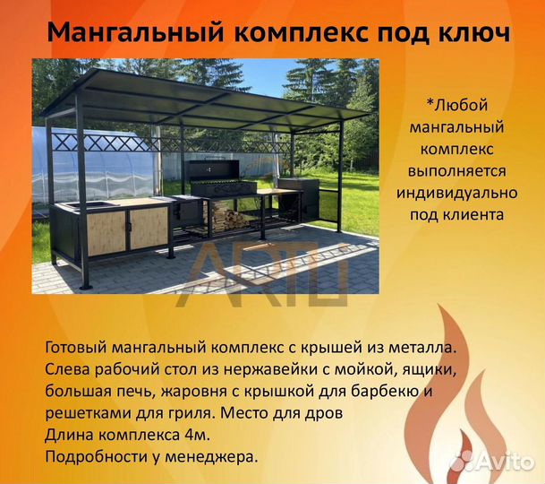 Мангал с крышей