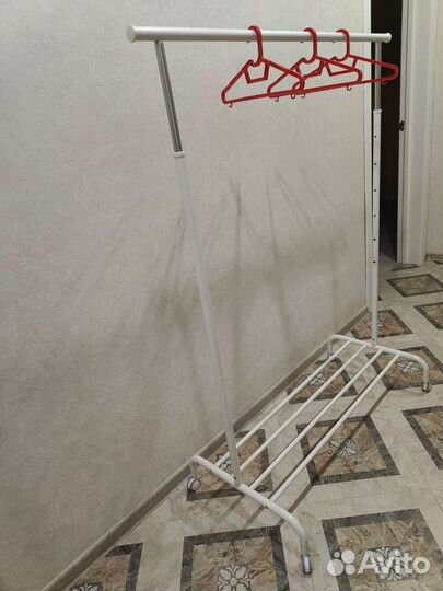 Вешалка напольная IKEA rigga (белый)