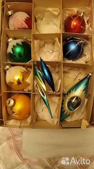Елочные игрушки СССР, стекло, 80г